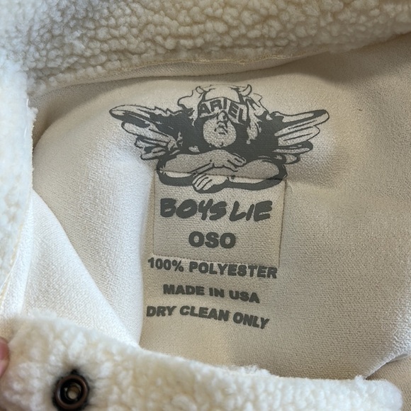 Boys Lie x Ariel Wrapped In Your Lies Sherpa Button Jacket RARE NEW - Picture 13 of 13
